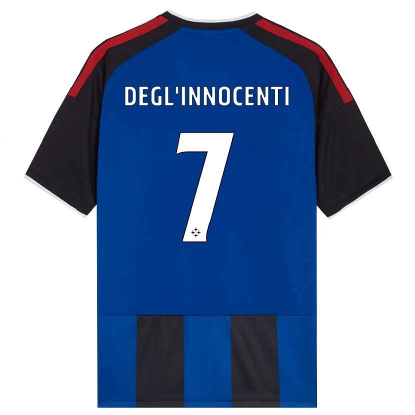 Danxen Herren Tommaso Degl'innocenti #7 Schwarz Rot Weiß Blau Heimtrikot Trikot 2026/27 T-Shirt