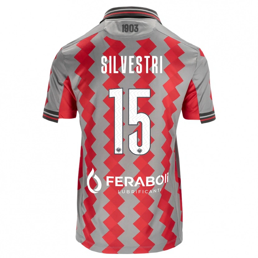 Danxen Herren Cristiano Silvestri #15 Grau Rot Weiß Heimtrikot Trikot 2026/27 T-Shirt
