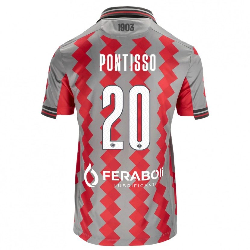 Danxen Herren Simone Pontisso #20 Grau Rot Weiß Heimtrikot Trikot 2026/27 T-Shirt