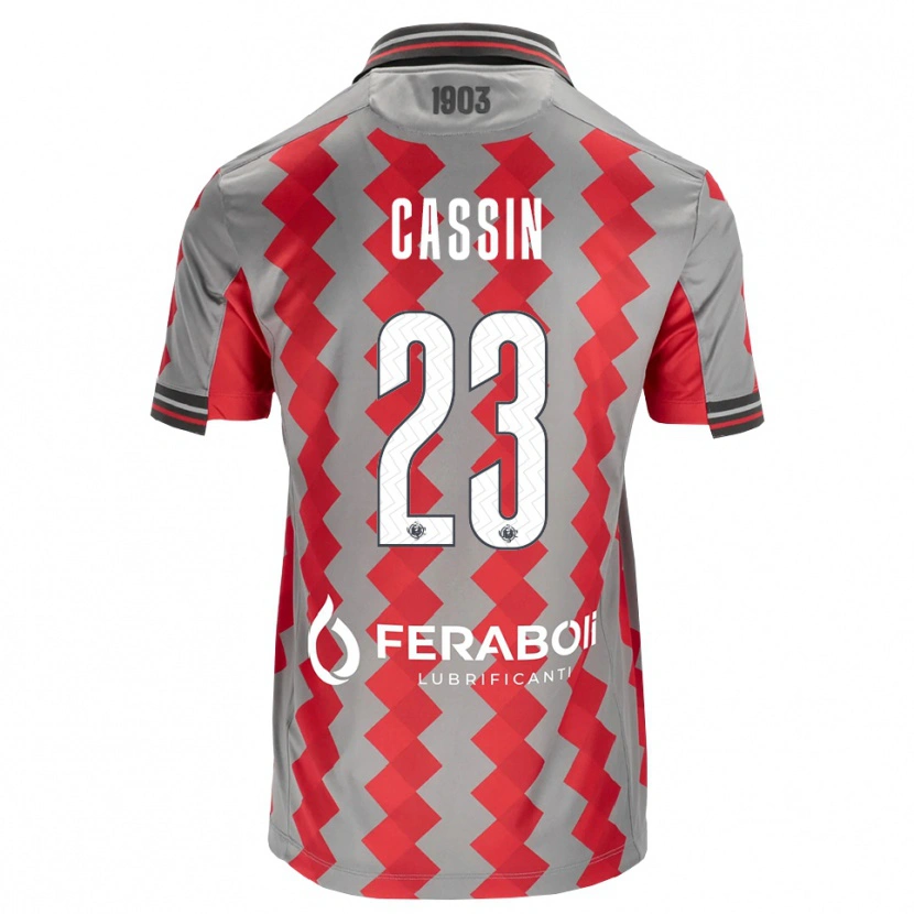 Danxen Herren Marco Cassin #23 Grau Rot Weiß Heimtrikot Trikot 2026/27 T-Shirt