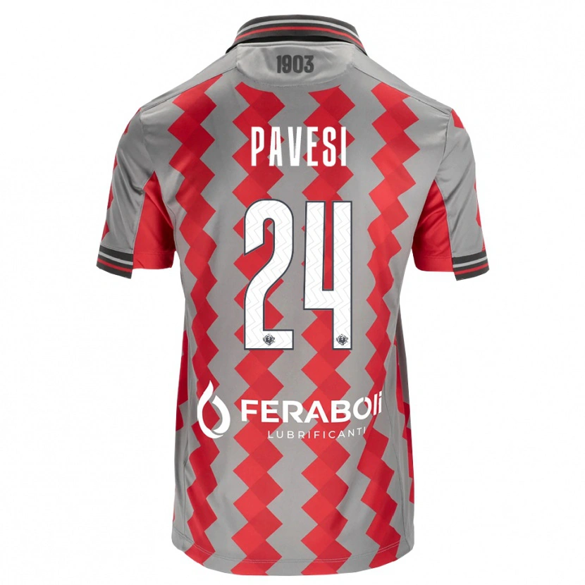 Danxen Herren Davide Pavesi #24 Grau Rot Weiß Heimtrikot Trikot 2026/27 T-Shirt