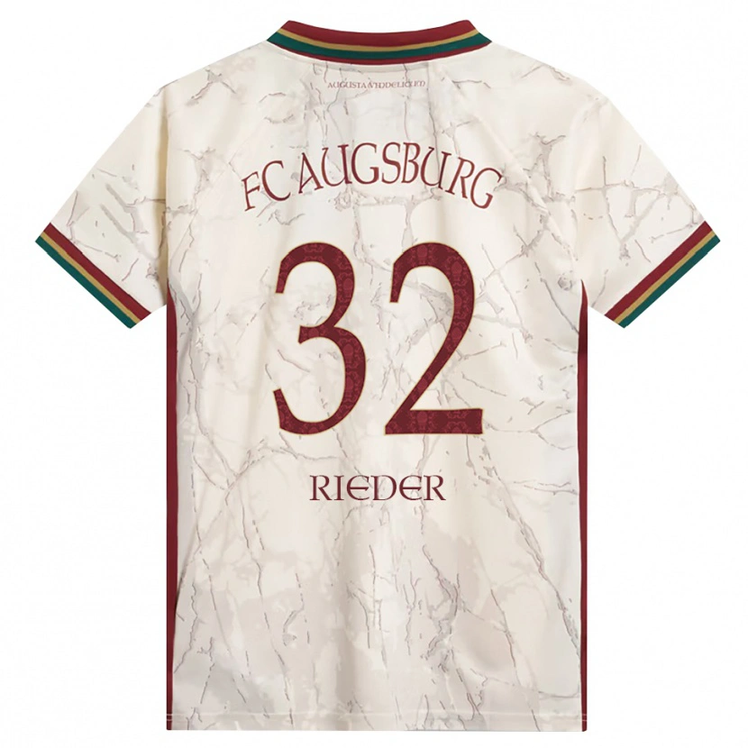 Danxen Herren Fabian Rieder #32 Grün Reis Weiß Burgund Heimtrikot Trikot 2026/27 T-Shirt