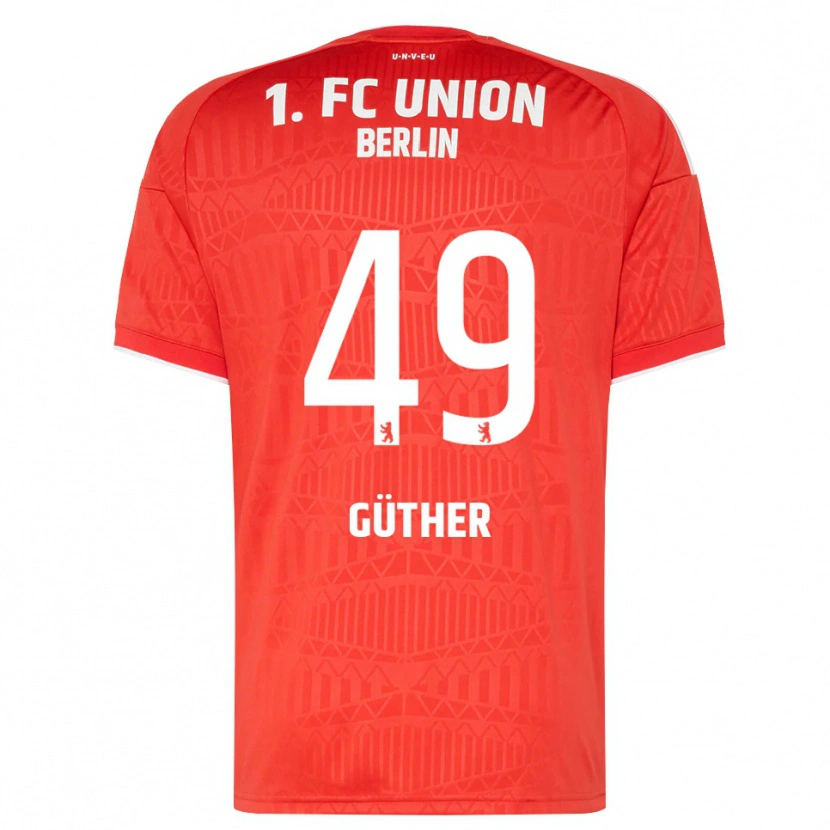 Danxen Herren Linus Güther #49 Rot Weiß Heimtrikot Trikot 2026/27 T-Shirt