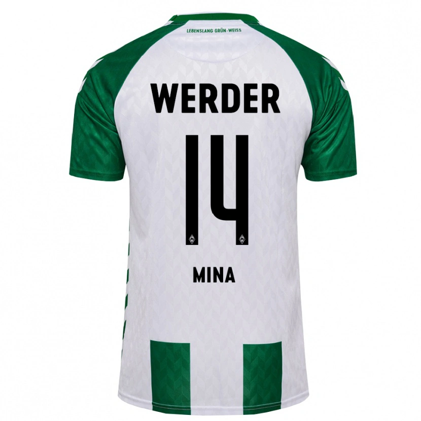 Danxen Herren Johan Mina #14 Grün Weiß Heimtrikot Trikot 2026/27 T-Shirt
