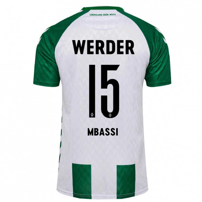 Danxen Herren Mario Mbassi #15 Grün Weiß Heimtrikot Trikot 2026/27 T-Shirt