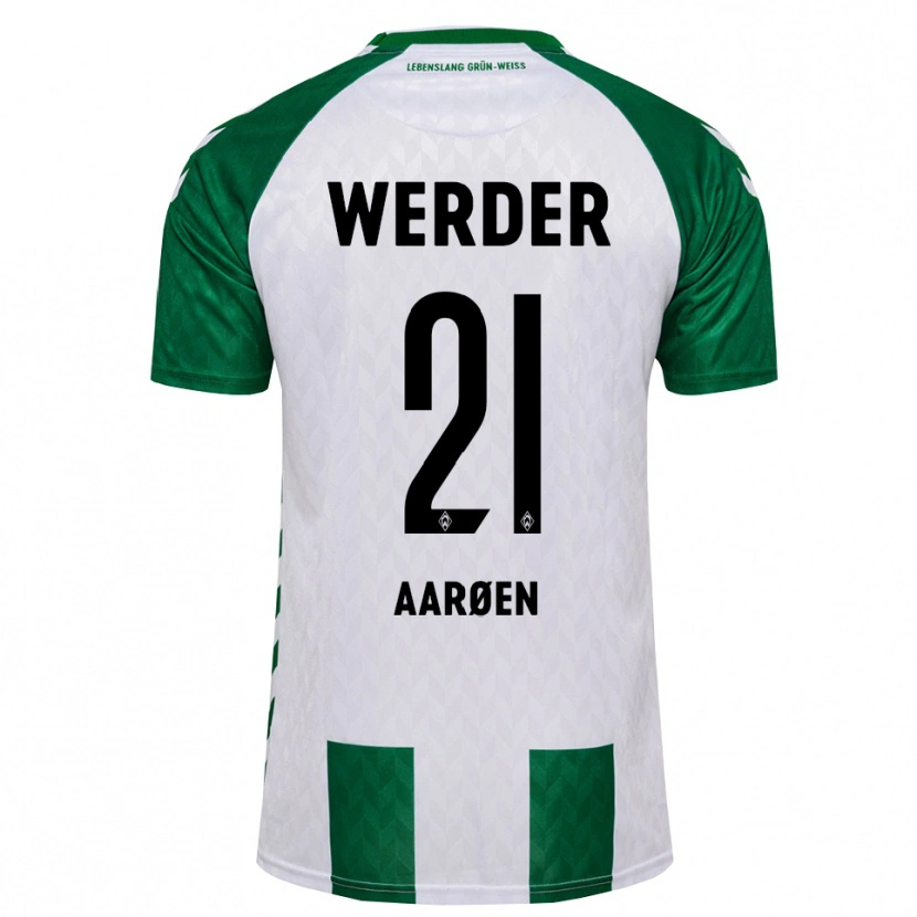 Danxen Herren Isak Hansen-Aaröen #21 Grün Weiß Heimtrikot Trikot 2026/27 T-Shirt