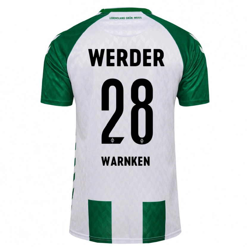 Danxen Herren Jannes Warnken #28 Grün Weiß Heimtrikot Trikot 2026/27 T-Shirt