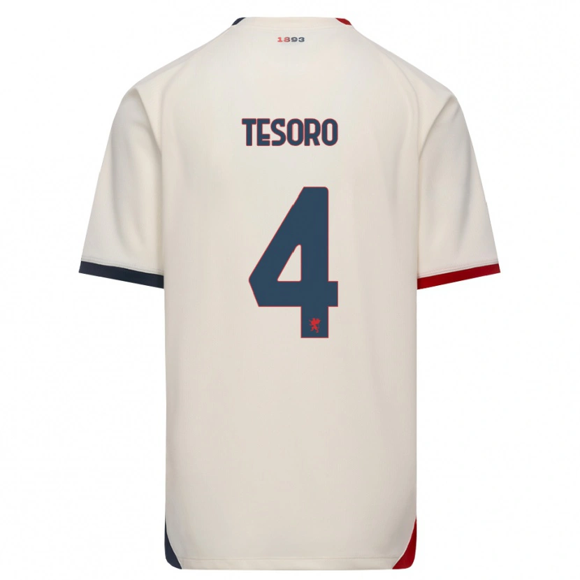 Danxen Herren Cristian Tesoro #4 Creme Rot Auswärtstrikot Trikot 2026/27 T-Shirt
