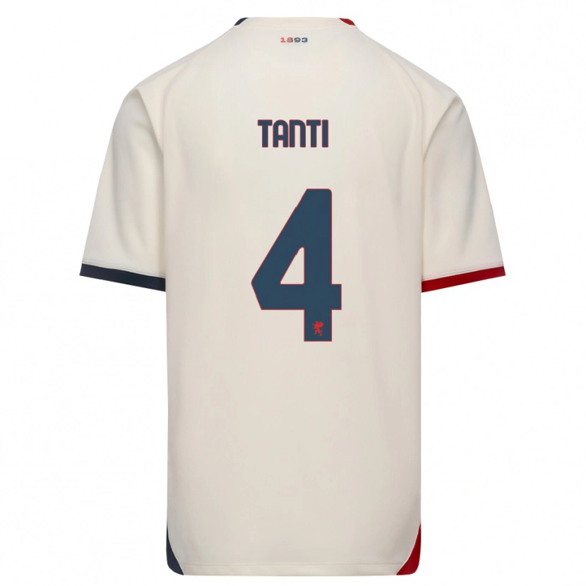 Danxen Herren Caden Tanti #4 Creme Rot Auswärtstrikot Trikot 2026/27 T-Shirt