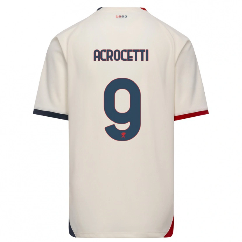 Danxen Herren Edoardo Acrocetti #9 Creme Rot Auswärtstrikot Trikot 2026/27 T-Shirt