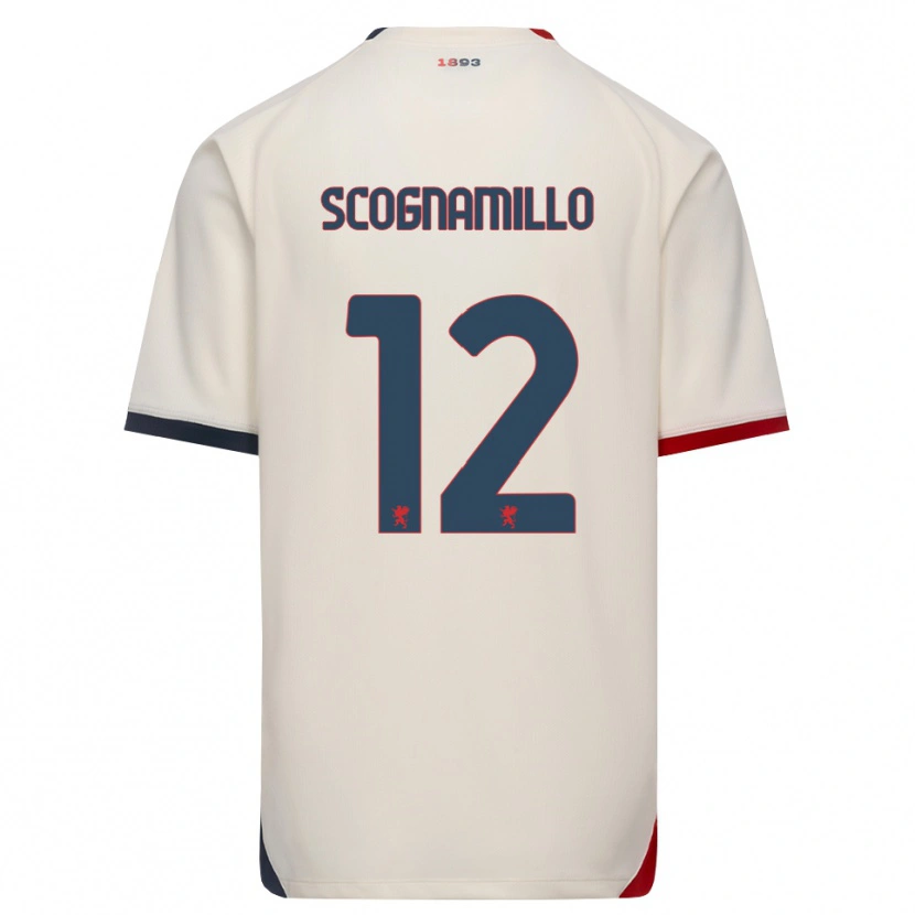 Danxen Herren Andrea Scognamillo #12 Creme Rot Auswärtstrikot Trikot 2026/27 T-Shirt
