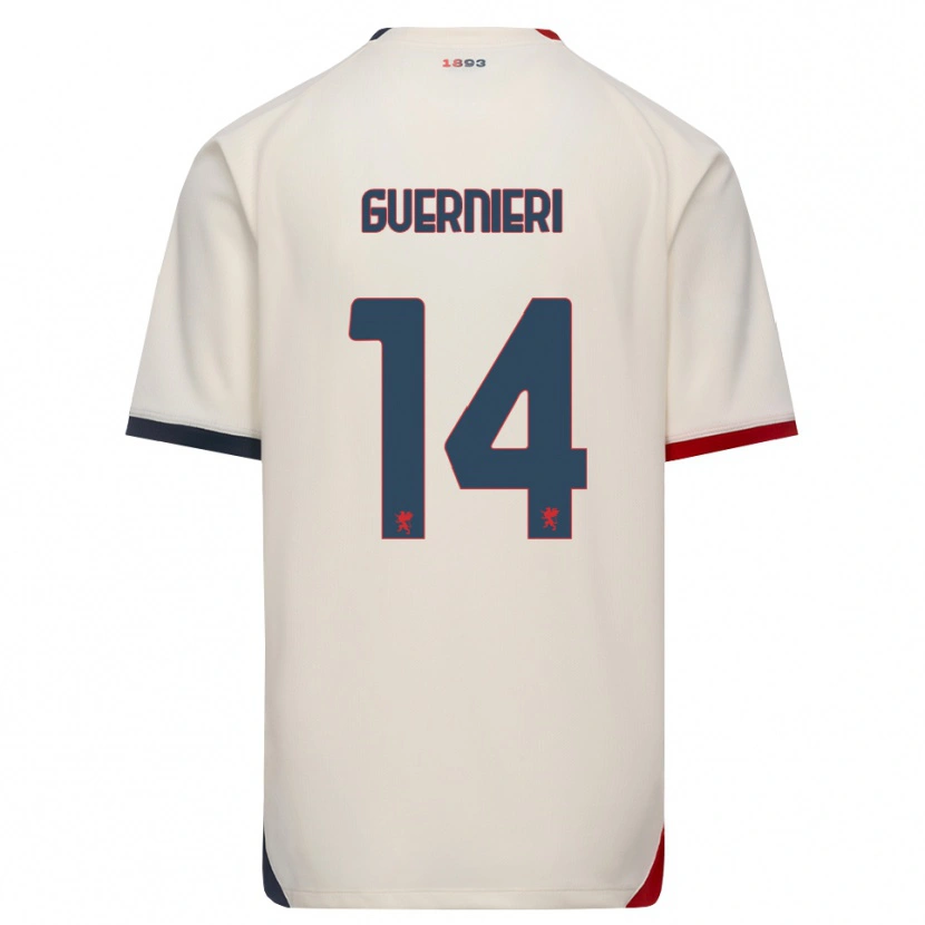 Danxen Herren Andrea Guernieri #14 Creme Rot Auswärtstrikot Trikot 2026/27 T-Shirt
