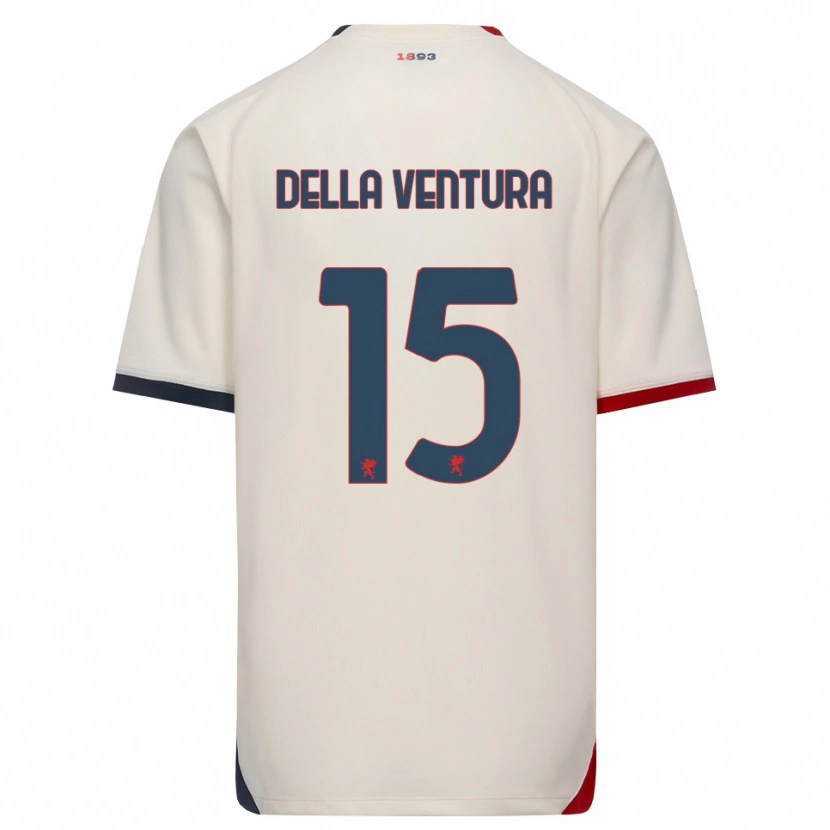 Danxen Herren Lorenzo Della Ventura #15 Creme Rot Auswärtstrikot Trikot 2026/27 T-Shirt