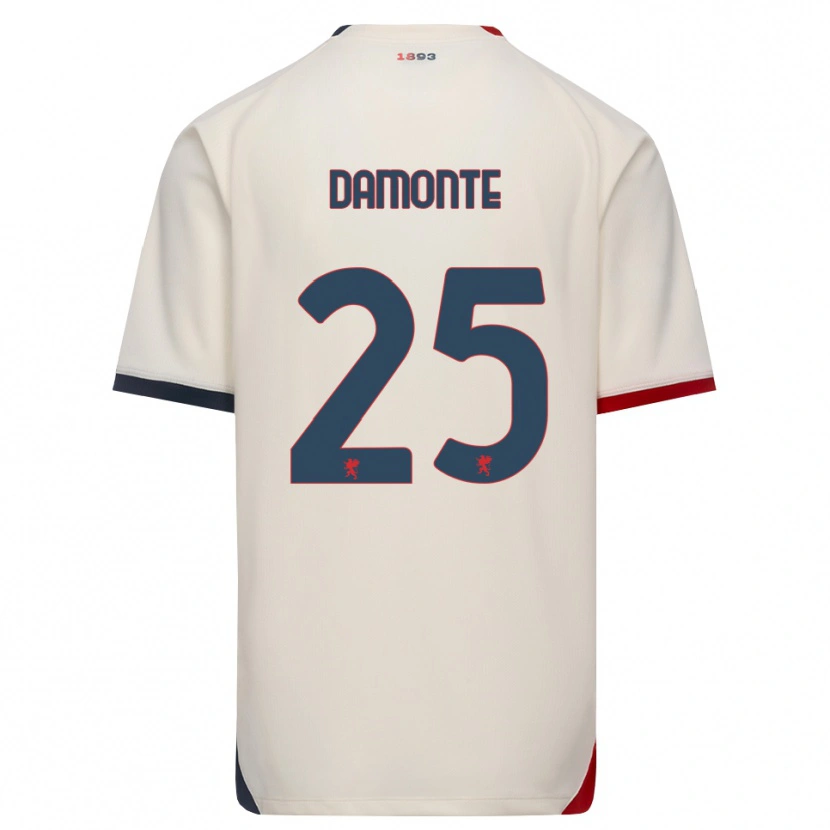 Danxen Herren Lorenzo Damonte #25 Creme Rot Auswärtstrikot Trikot 2026/27 T-Shirt