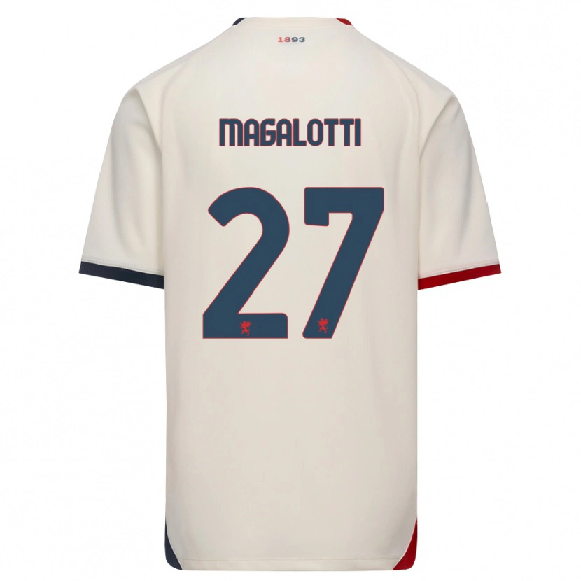 Danxen Herren Gabriele Magalotti #27 Creme Rot Auswärtstrikot Trikot 2026/27 T-Shirt