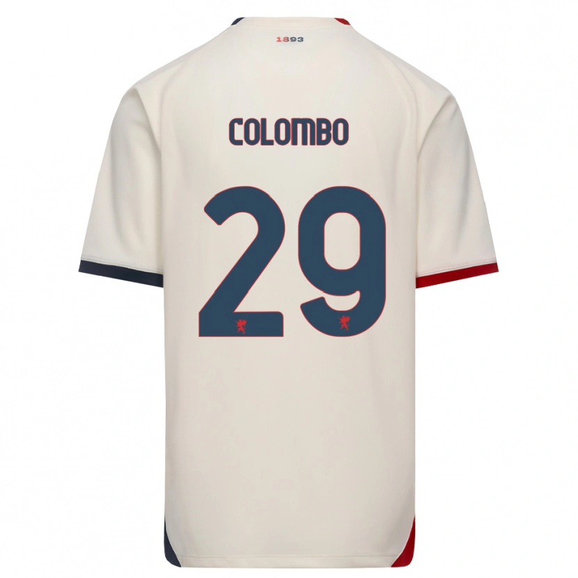 Danxen Herren Lorenzo Colombo #29 Creme Rot Auswärtstrikot Trikot 2026/27 T-Shirt