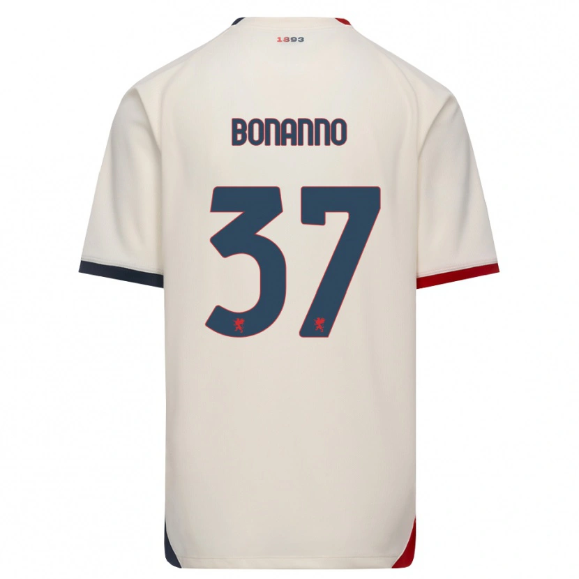 Danxen Herren Giuseppe Bonanno #37 Creme Rot Auswärtstrikot Trikot 2026/27 T-Shirt