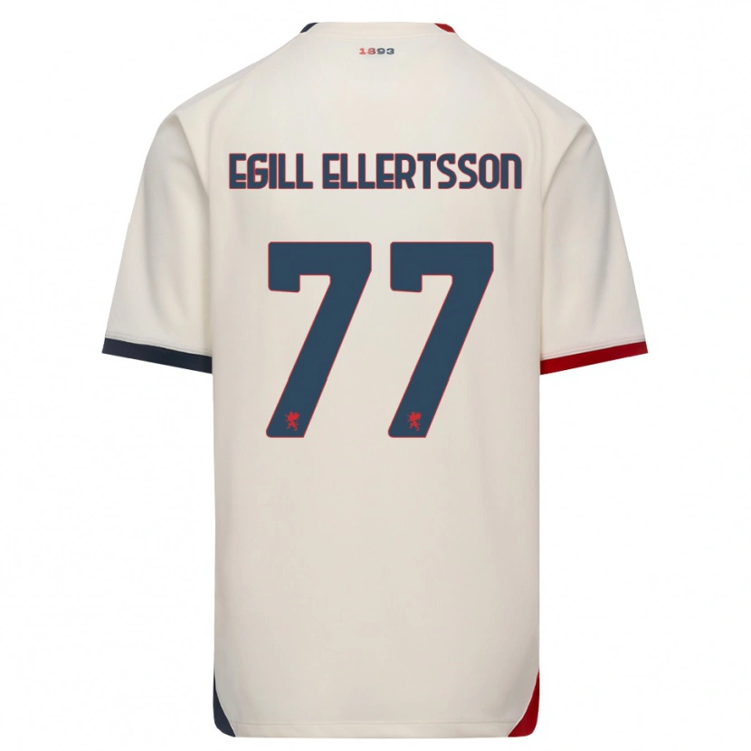 Danxen Herren Mikael Egill Ellertsson #77 Creme Rot Auswärtstrikot Trikot 2026/27 T-Shirt