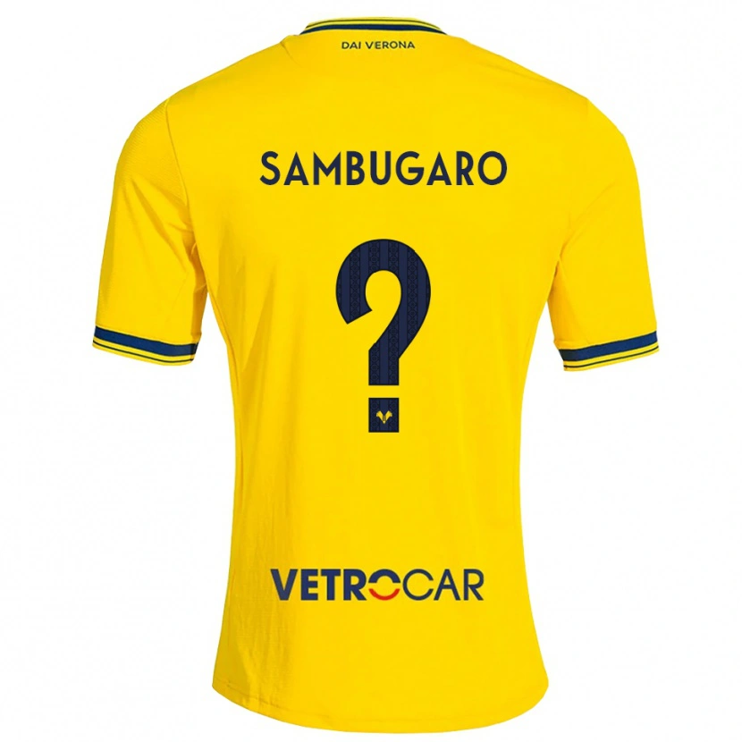 Danxen Herren Mattia Sambugaro #0 Gelb Rot Auswärtstrikot Trikot 2026/27 T-Shirt
