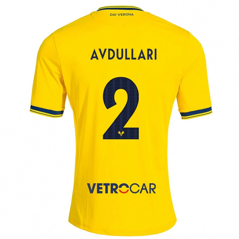 Danxen Herren Davide Avdullari #2 Gelb Rot Auswärtstrikot Trikot 2026/27 T-Shirt