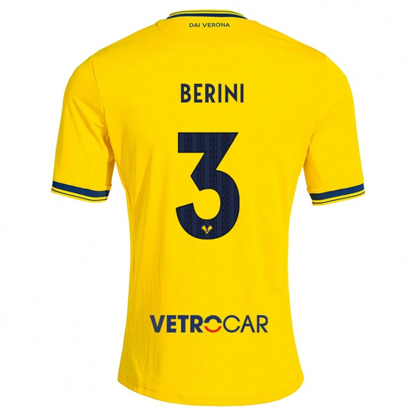 Danxen Herren Andrea Berini #3 Gelb Rot Auswärtstrikot Trikot 2026/27 T-Shirt