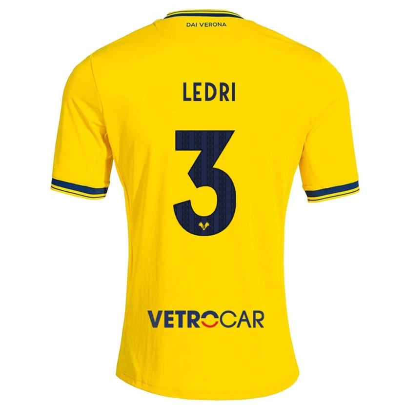 Danxen Herren Michela Ledri #3 Gelb Rot Auswärtstrikot Trikot 2026/27 T-Shirt