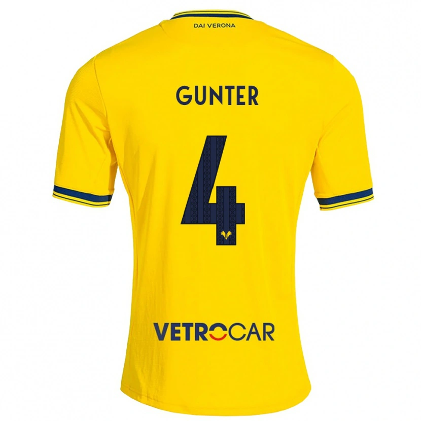 Danxen Herren Koray Günter #4 Gelb Rot Auswärtstrikot Trikot 2026/27 T-Shirt