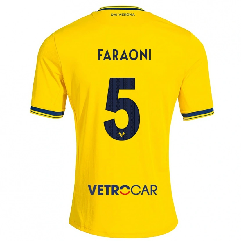 Danxen Herren Davide Faraoni #5 Gelb Rot Auswärtstrikot Trikot 2026/27 T-Shirt
