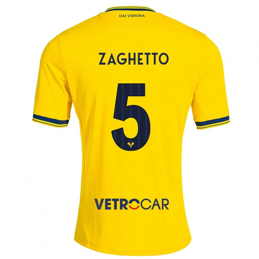 Danxen Herren Habib Zaghetto #5 Gelb Rot Auswärtstrikot Trikot 2026/27 T-Shirt