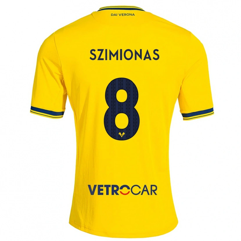 Danxen Herren Luca Szimionaș #8 Gelb Rot Auswärtstrikot Trikot 2026/27 T-Shirt