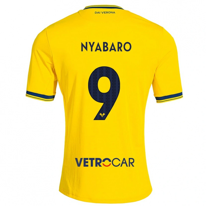 Danxen Herren Nicholas Nyabaro #9 Gelb Rot Auswärtstrikot Trikot 2026/27 T-Shirt