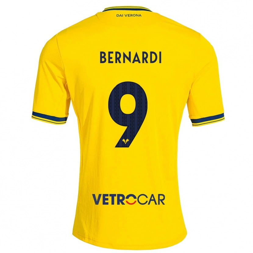 Danxen Herren Veronica Bernardi #9 Gelb Rot Auswärtstrikot Trikot 2026/27 T-Shirt