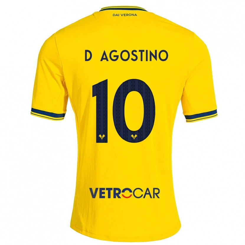Danxen Herren Samuele D'agostino #10 Gelb Rot Auswärtstrikot Trikot 2026/27 T-Shirt