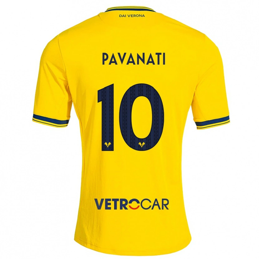 Danxen Herren Alessandro Pavanati #10 Gelb Rot Auswärtstrikot Trikot 2026/27 T-Shirt