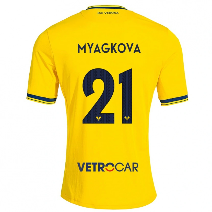 Danxen Herren Alina Myagkova #21 Gelb Rot Auswärtstrikot Trikot 2026/27 T-Shirt