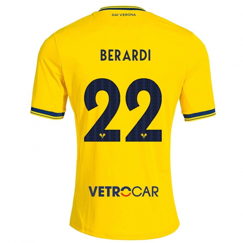 Danxen Herren Alessandro Berardi #22 Gelb Rot Auswärtstrikot Trikot 2026/27 T-Shirt