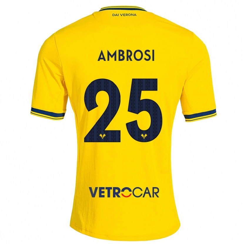 Danxen Herren Caterina Ambrosi #25 Gelb Rot Auswärtstrikot Trikot 2026/27 T-Shirt