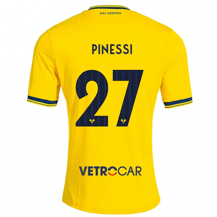 Danxen Herren Riccardo Pinessi #27 Gelb Rot Auswärtstrikot Trikot 2026/27 T-Shirt