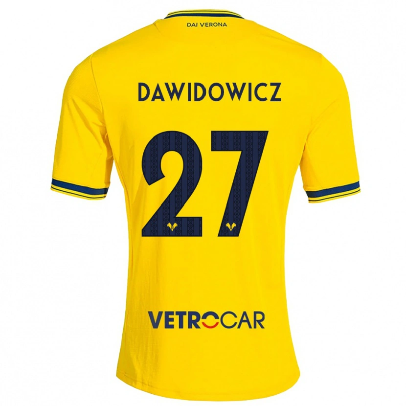 Danxen Herren Pawel Dawidowicz #27 Gelb Rot Auswärtstrikot Trikot 2026/27 T-Shirt