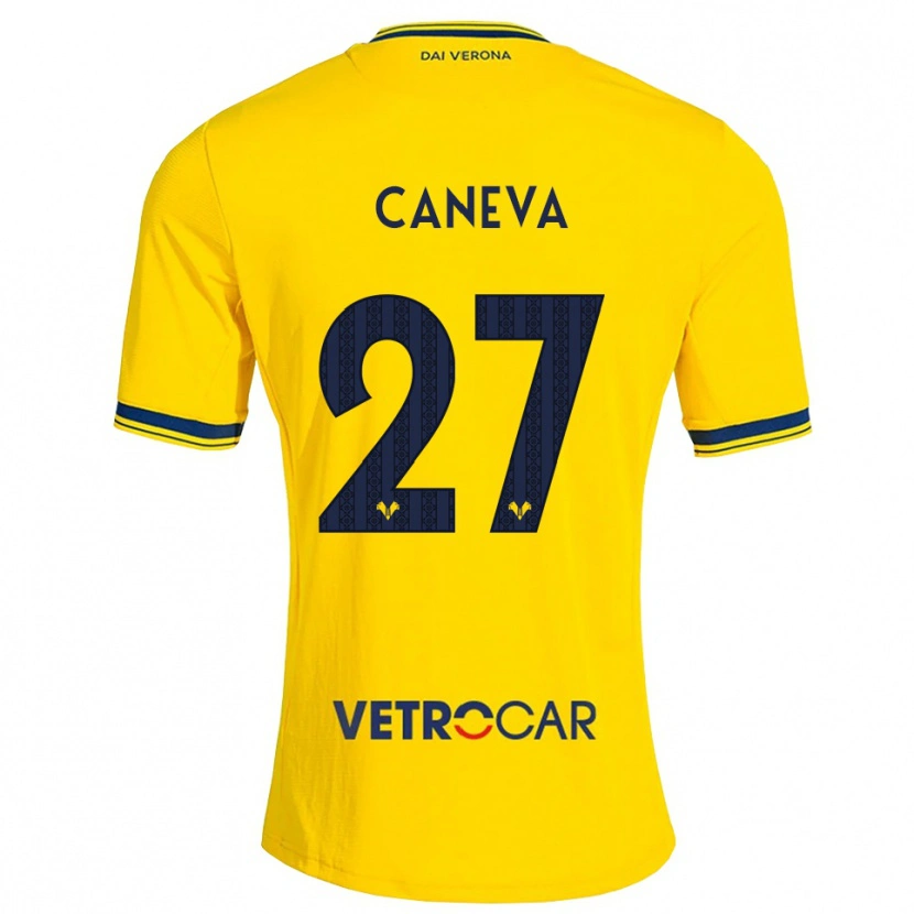 Danxen Herren Elia Caneva #27 Gelb Rot Auswärtstrikot Trikot 2026/27 T-Shirt