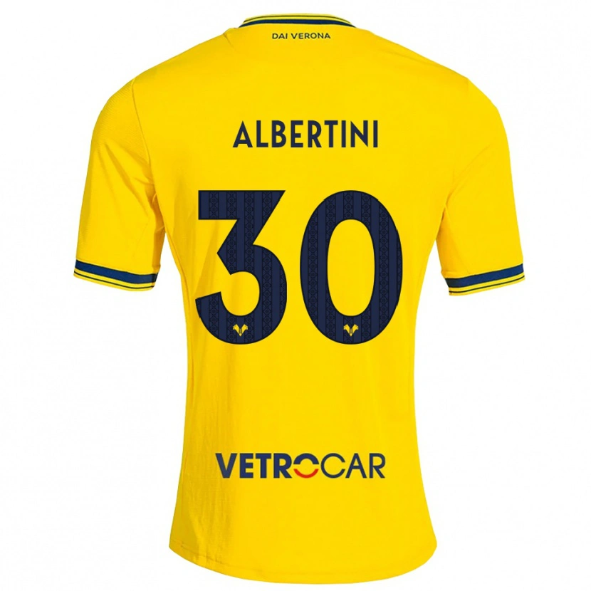 Danxen Herren Francesco Albertini #30 Gelb Rot Auswärtstrikot Trikot 2026/27 T-Shirt