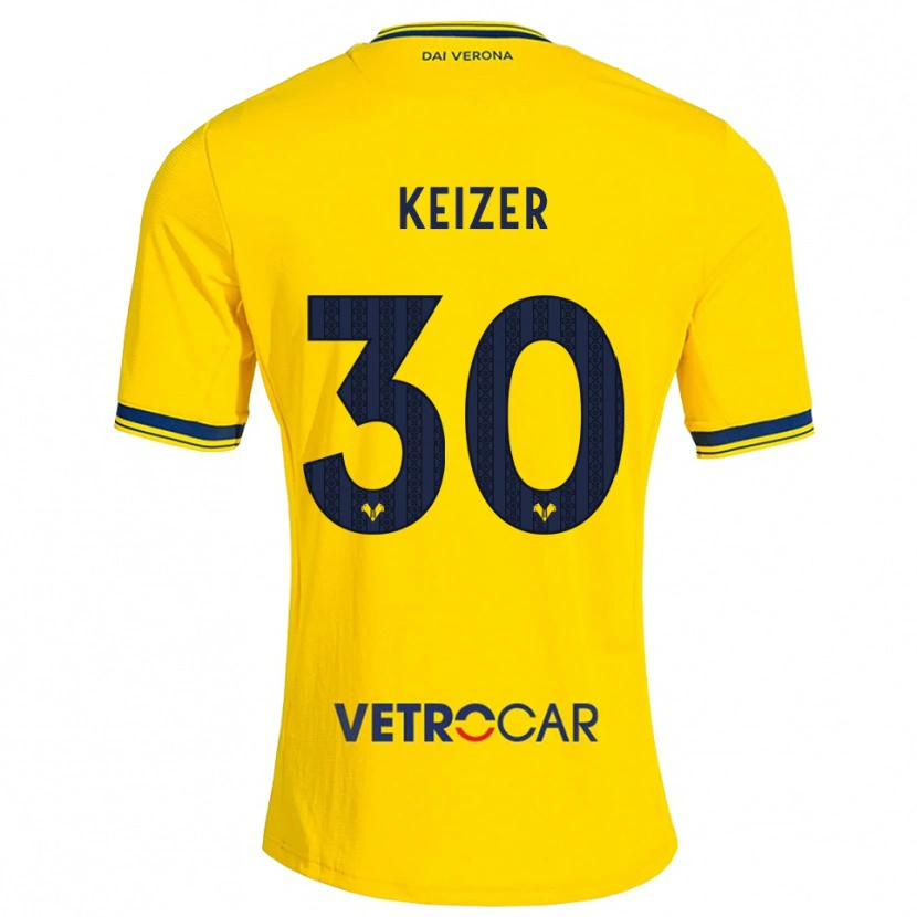 Danxen Herren Fanny Keizer #30 Gelb Rot Auswärtstrikot Trikot 2026/27 T-Shirt
