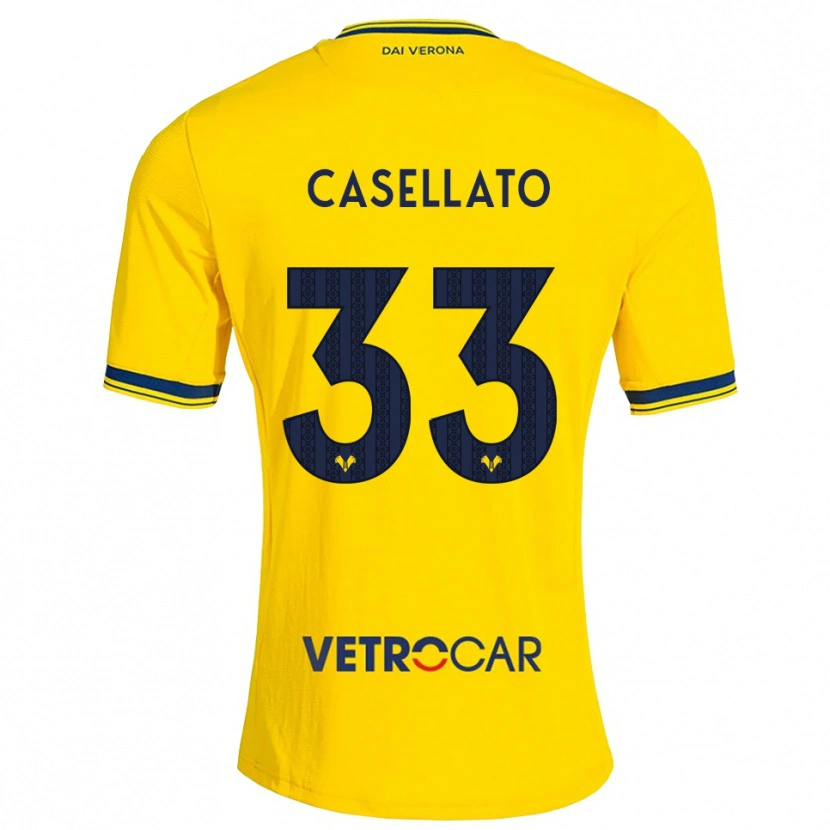 Danxen Herren Elisa Casellato #33 Gelb Rot Auswärtstrikot Trikot 2026/27 T-Shirt