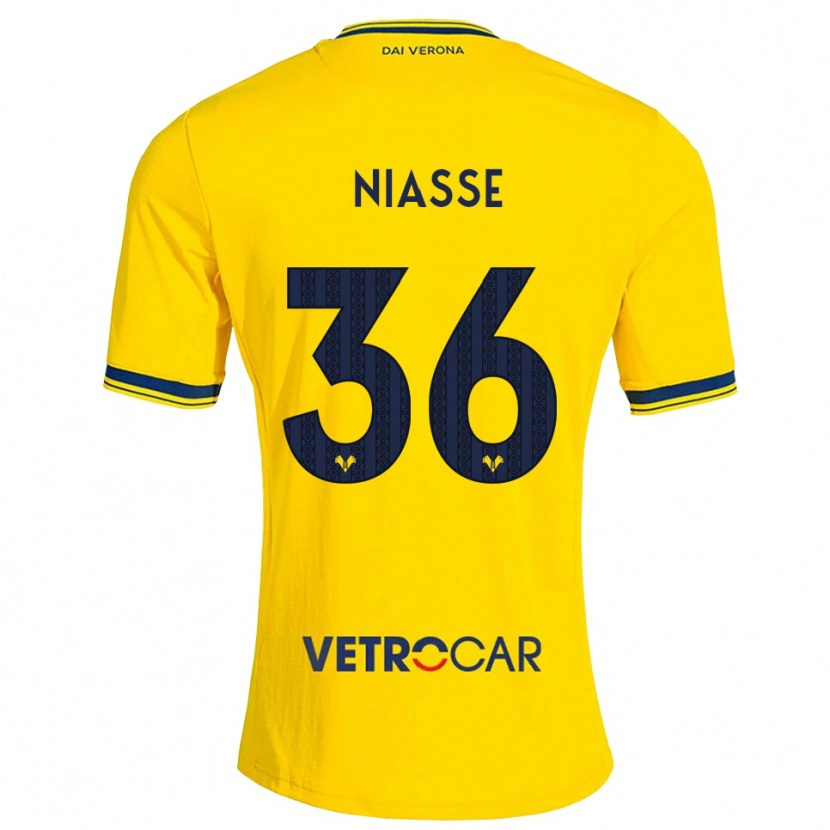 Danxen Herren Cheikh Niasse #36 Gelb Rot Auswärtstrikot Trikot 2026/27 T-Shirt