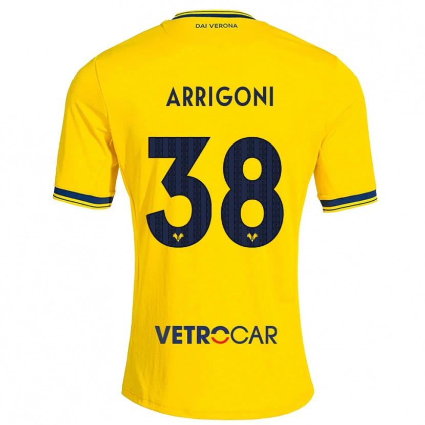Danxen Herren Arrigoni #38 Gelb Rot Auswärtstrikot Trikot 2026/27 T-Shirt