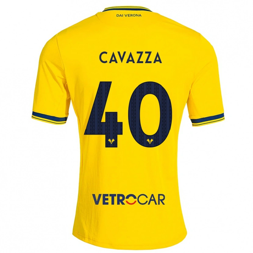 Danxen Herren Filippo Cavazza #40 Gelb Rot Auswärtstrikot Trikot 2026/27 T-Shirt