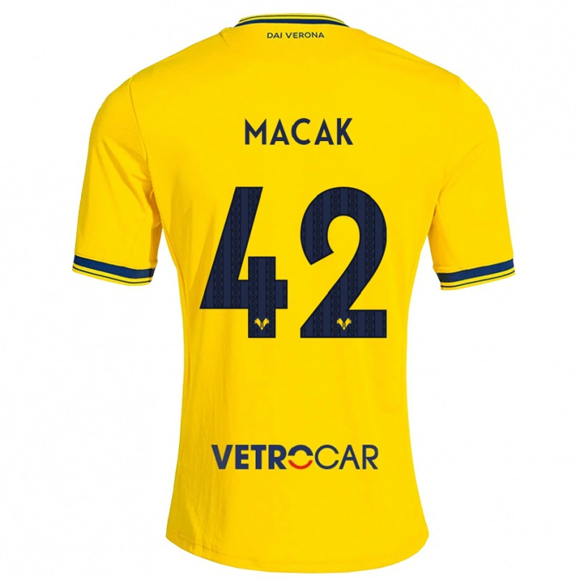 Danxen Herren Tian Macak #42 Gelb Rot Auswärtstrikot Trikot 2026/27 T-Shirt