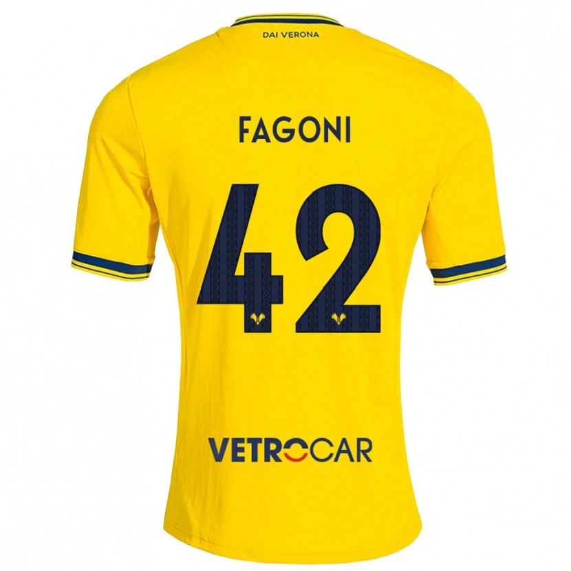 Danxen Herren Marco Fagoni #42 Gelb Rot Auswärtstrikot Trikot 2026/27 T-Shirt