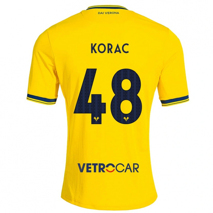 Danxen Herren Seid Korac #48 Gelb Rot Auswärtstrikot Trikot 2026/27 T-Shirt