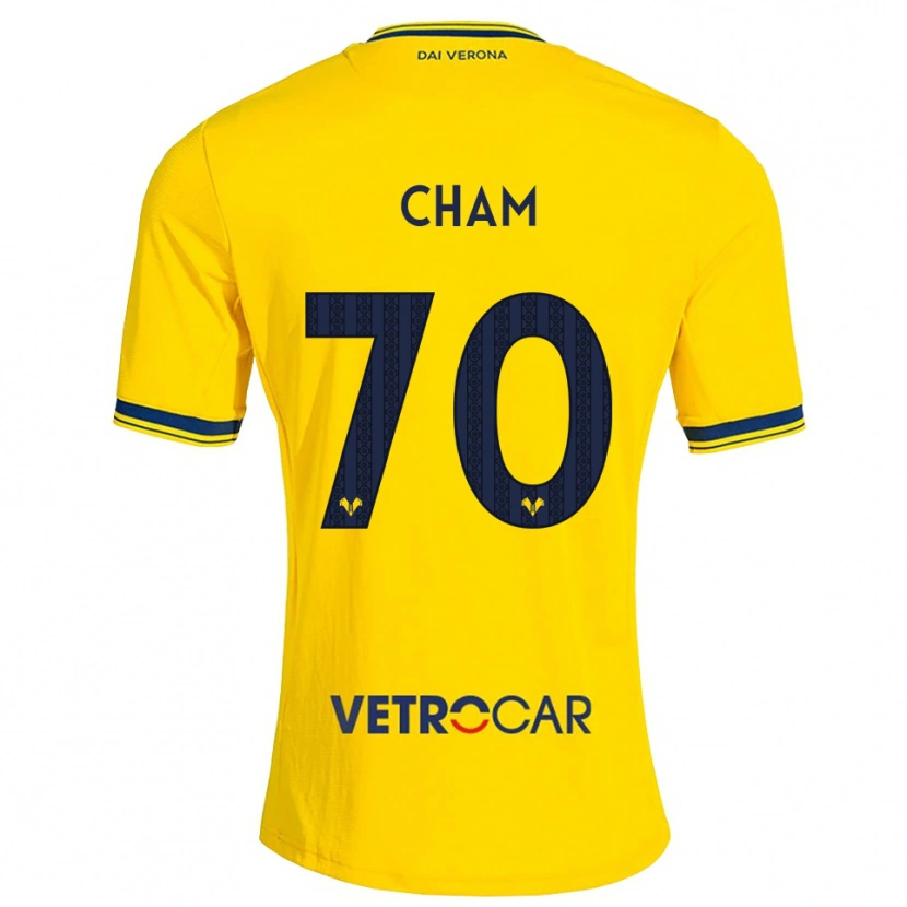 Danxen Herren Fallou Cham #70 Gelb Rot Auswärtstrikot Trikot 2026/27 T-Shirt